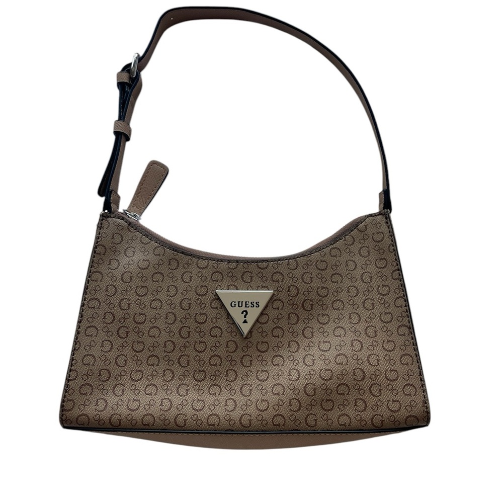 Guess Brown/Tan Monogram Shoulder Bag